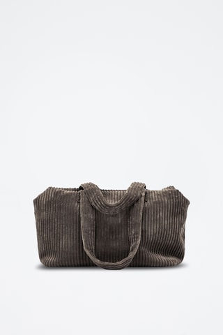 Sac de voyage en velours - Marron foncé - 46 cm