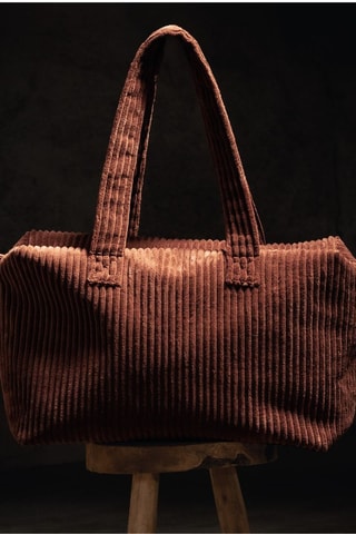 Sac de voyage en velours - Rouge brique - 46 cm