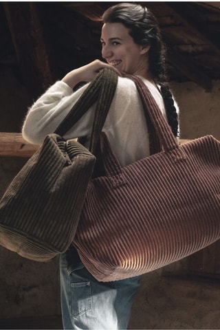 Sac de voyage en velours - Rouge brique - 46 cm