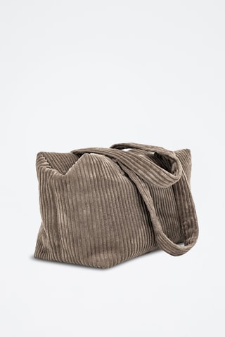 Cabas en velours Voyage - Taupe