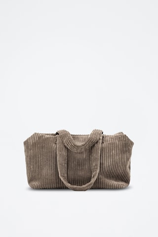 Cabas en velours Voyage - Taupe