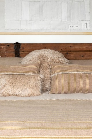 Coussin en laine Carlos - Marron clair - 40 x 60 cm