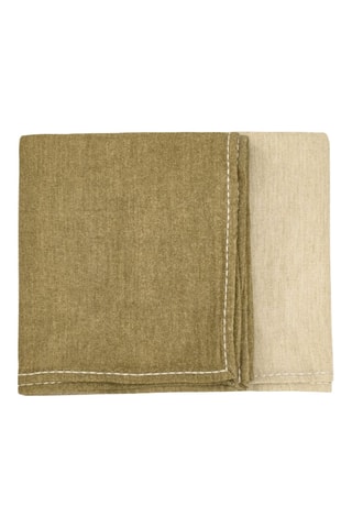 Plaid tie and dye en laine et fibre de bambou Yoga - Marron - 140 x 200 cm