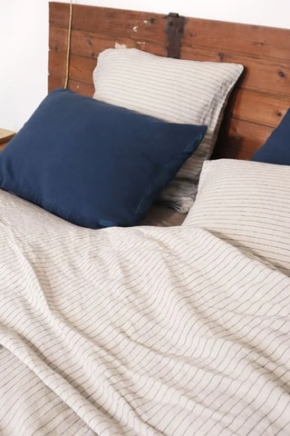 Housse de couette en lin Luna2 - Indigo