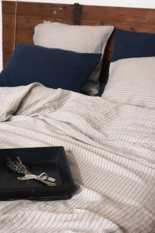 Housse de couette en lin Luna2 - Indigo