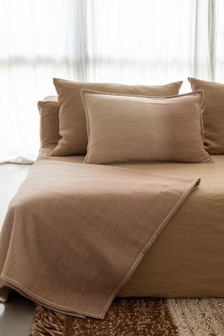 Coussin en laine et fibre de bambou Coveryesterday - Marron clair - 40 x 60 cm