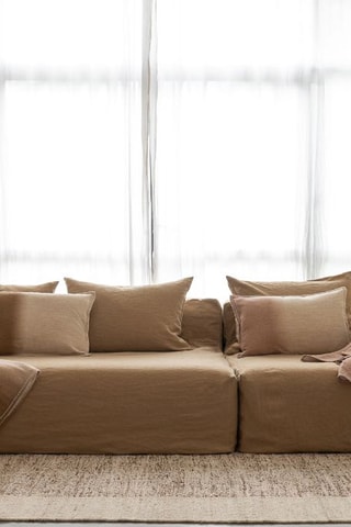 Coussin en laine et fibre de bambou Coveryesterday - Marron clair - 40 x 60 cm