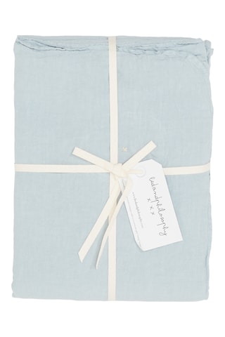 Drap housse en lin Chambers1 - Ciel