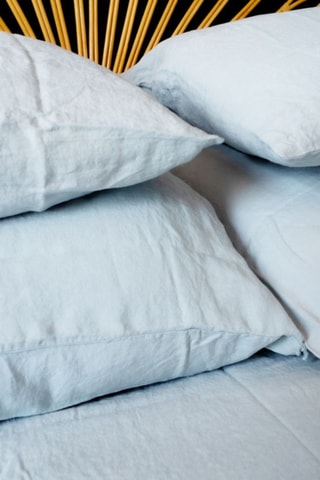 Drap housse en lin Chambers1 - Ciel