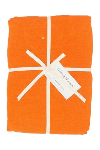 Drap housse en lin Chambers1 - Orange