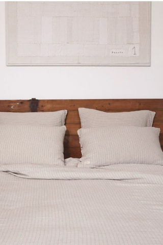 Housse de couette en lin Luna3 - Rouge brique