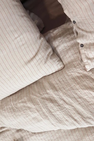 Housse de couette en lin Luna3 - Rouge brique