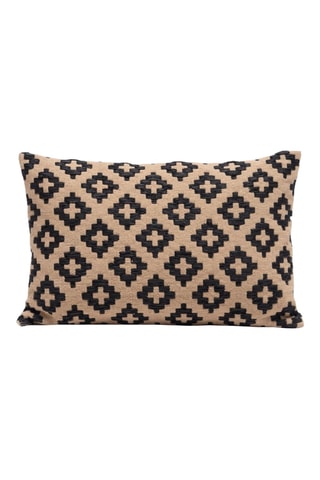 Coussin Flairs - Taupe et noir - 40 x 60 cm