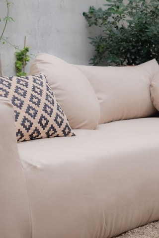 Coussin Flairs - Taupe et noir - 40 x 60 cm