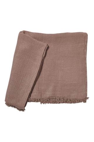 Plaid en lin Warmyup - Taupe - 150 x 180 cm