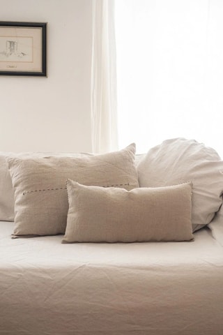 Coussin en lin Bopper - Taupe - 50 x 70 cm