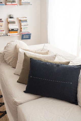 Coussin en lin Bopper - Taupe - 50 x 70 cm