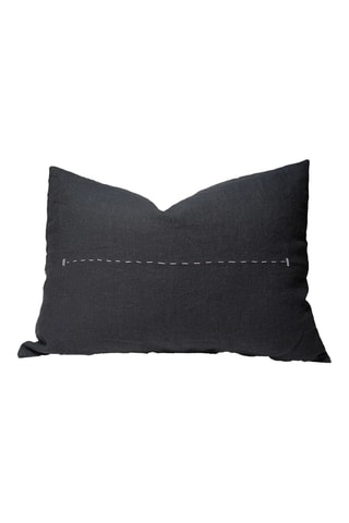 Coussin en lin Bopper - Bleu marine - 50 x 70 x 12 cm