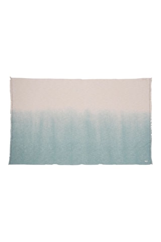 Plaid dip and dye Tandem - Beige et turquoise chiné - 135 x 220 cm