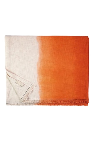 Plaid dip and dye Tandem - Beige et orange - 135 x 220 cm