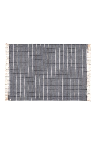 Plaid en lin Canyon - Bleu - 135 x 200 cm