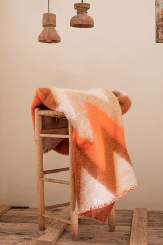 Plaid en laine Couchette - Orange - 135 x 230 cm
