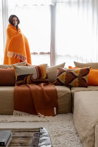 Plaid en laine Couffin - Orange - 135 x 230 cm