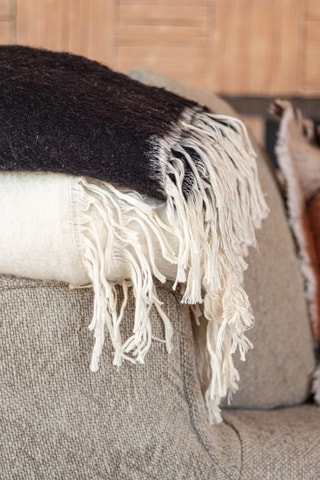 Plaid en laine Couffin - Noir - 135 x 230 cm