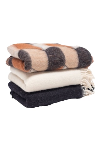 Plaid en laine Couffin - Noir - 135 x 230 cm