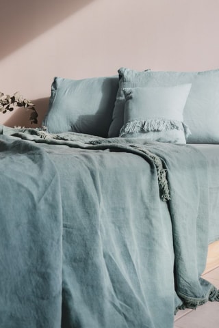 Couvre-lit en lin Gang - Vert clair