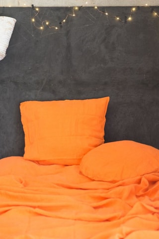 Parure de couette en lin Parurehc140to65 - Orange