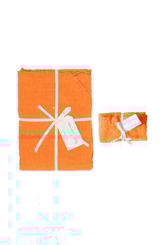 Parure de couette en lin Parurehc140to65 - Orange