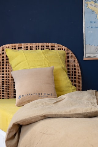 Parure de couette en lin Parurehc140to65 - Moutarde