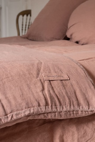 Parure de couette en lin Parurehc140to65 - Rouge délavé