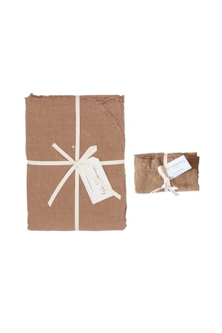 Parure de couette en lin Parurehc140to65 - Rouge délavé