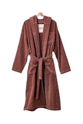 Peignoir à capuche Ushuaia - Rouge brique