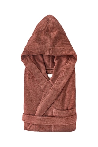 Peignoir à capuche Ushuaia - Rouge brique