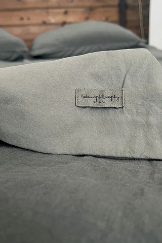 Housse de couette en lin et percale de coton 60 fils/m² Dollar 3 - Vert