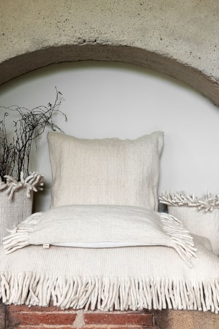 Coussin de sol en laine Shady - Ecru - 80 x 80 cm