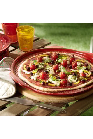 Pizza stone rainurée en céramique HR®