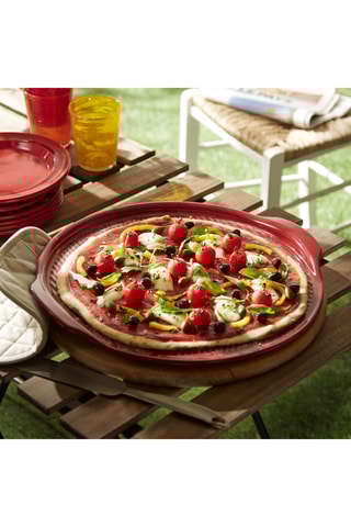 Pizza stone rainurée en céramique HR®