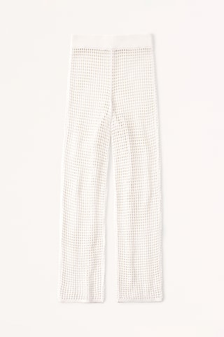 Pantalon de plage en crochet taille haute - Blanc