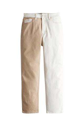 Jean - Blanc et marron clair