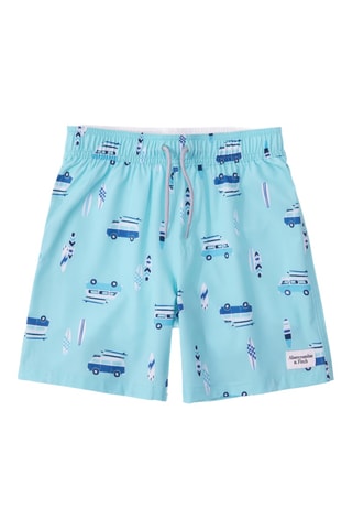 Short de bain - Turquoise et bleu