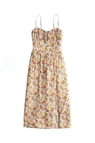 Robe droite - Blanc et marron