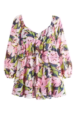 Robe volantée - Bleu marine