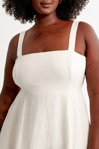 Robe longue en lin - Blanc