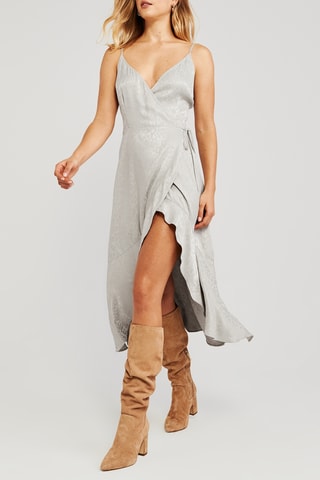 Robe portefeuille - Gris clair