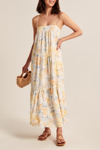 Robe longue en lin - Jaune