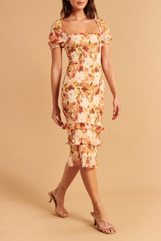 Robe volantée - Orange